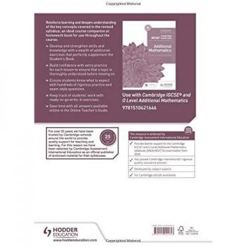 Cambridge IGCSE and O Level Additional Mathematics Workbook