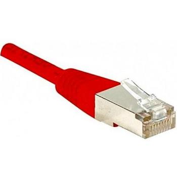 Câble Ethernet RJ-45 10 mètres, Blindé F/UTP Cat5e Droit Rouge