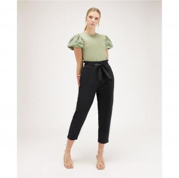 Elegante pantalón de mujer con corte zanahoria y cinturón incluido (de la marca Motivi)