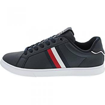 Tommy Hilfiger Corporate Leder Sneaker Blau 44