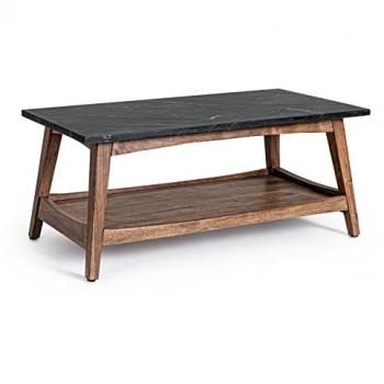 Beistelltisch Pueblo 105 cm aus Akazienholz und Marmor