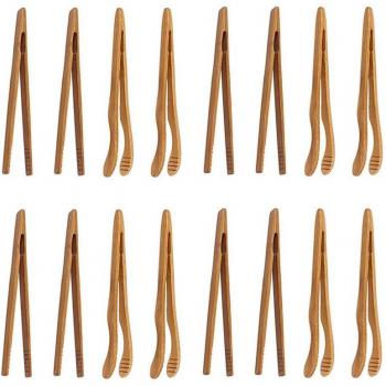 Eco-Friendly Bamboo Toaster Tongs