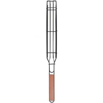 Easy Kebab Grill Baskets with Rosewood Handles (1/2PCS)