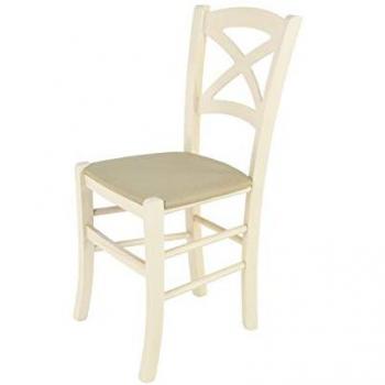 Set di 4 sedie Cross per cucina e sala da pranzo in legno di faggio