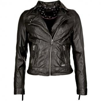 MUSTANG XL Damen Jacke 310171 – schwarzes Lammleder