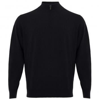 Colombo Elegant Black Cashmere Men's Sweater