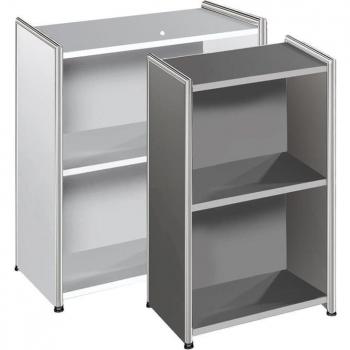 Buffet Haut D'appoint Artline 780x380x1150, 3 étagères, teinte anthracite