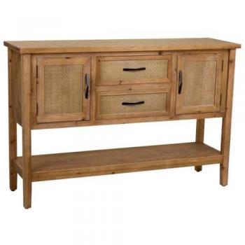 Recibidor de Estilo Industrial de Madera y Metal 122x35x81.5 cm
