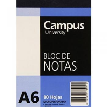 Bloc de notas A6 microperforado liso