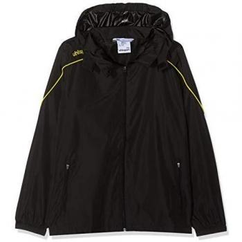 Uhlsport Stream 22 All-Weather Coat for Boys & Girls (4–5) – Black/Lime