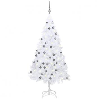 VidaXL 150 cm Pre-lit Christmas Tree with White Balls