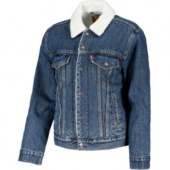Levi's Blue Cotton Jackets & Coat