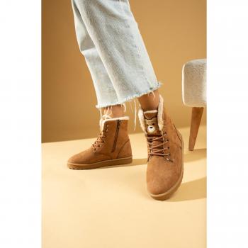 Bota de Moda con Diseño de Oso para Mujeres 58-702-23Süet