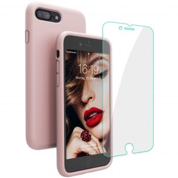 Hellpink JASBON iPhone 8 Plus Silikonhülle – Stoßschutz & Kratzfest