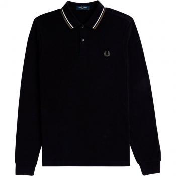 Polo Fred Perry W54 Noir Manches Longues