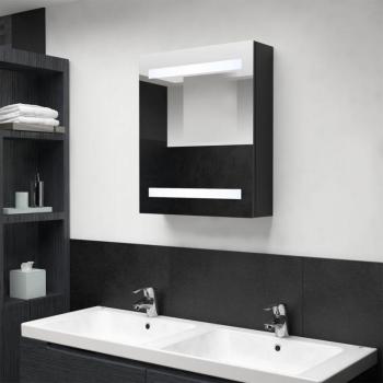 Lusso Casadino: Armadietto a Specchio Led Nero 50x14x60