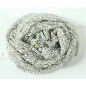 Newborn Mohair Knit Photography Wrap and Headband Set 40x150cm