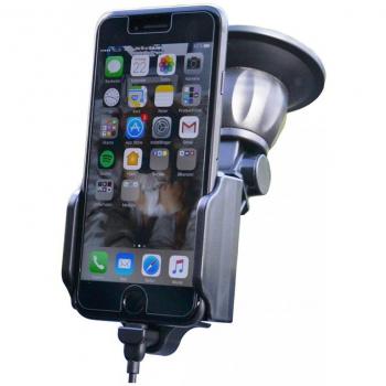 Kram Fix2Car Autohouder Universeel met Zuignap en Apple Lightning Lader (58-95m)