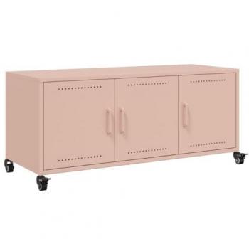 Prateleira TV VidaXL Aço Rosa 100,5x39x43,5 cm