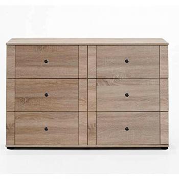 Meuble de stockage PEGANE – Imitation chêne 130x41x83 cm
