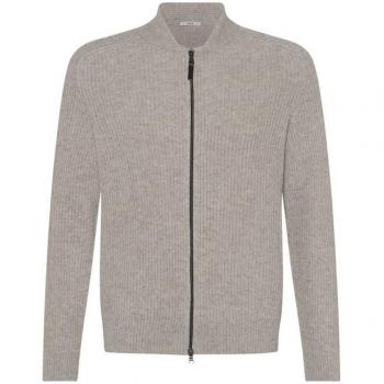 Brax Offwhite Strickjacke mit Stehkragen Größe S