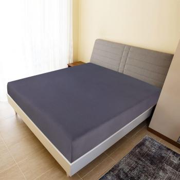 Lenzuola con Angoli 2 pz Antracite 90x200 cm