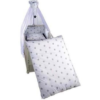 Roba Kinder-Bettgarnitur 4-tlg, Babybett-Ausstattung, Bettset 4-teilig: Bettwäsche 100x135