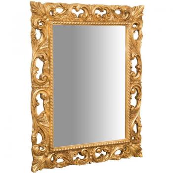Miroir Mural en Bois Doré Édition Antique