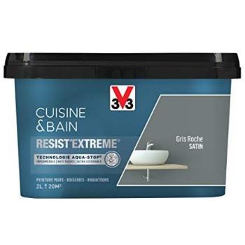 V33 Peinture Monocouche Satin Gris Roche 2L