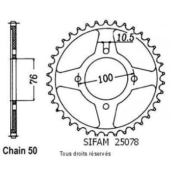 Couronne 46 Dents Similaire JTR824 pour GSX 600 F Katana