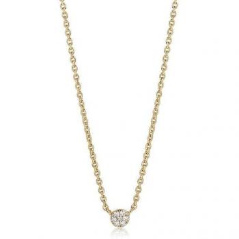 Collier Luxe Sif Jakobs Cecina en Argent 925 avec Plaquage Or 18 Carats et Brillance Zirkonium