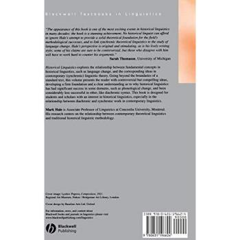 Historical Linguistics: Theory and Method
