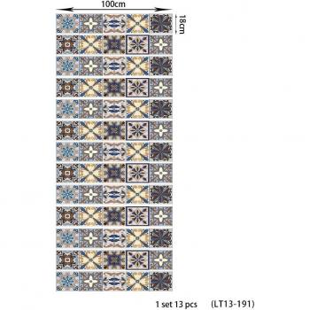 13pcs Off-White Roman Style Stair Stickers