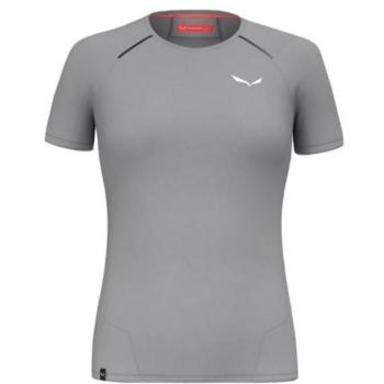 T-shirt Salewa Pedroc Dry Hybrid manica corta grigio chiaro donna
