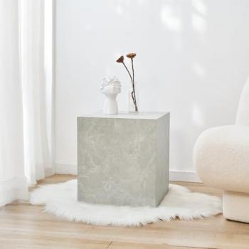 Tavololetto Cubico Ellelu 45x40x40 cm – Marmo Tortora