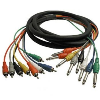 Hosa CPR-802 8 Channel Male RCA to 1/4 Male Phone Snake