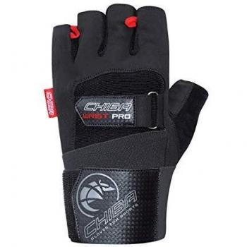 Chiba Fitness Handschuhe mit Handgelenkschutz Schwarz