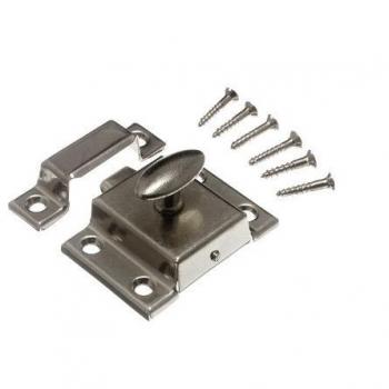 Wardrobe Door Turn Catch Latch 50MM NP Nickel Plated with Screws
