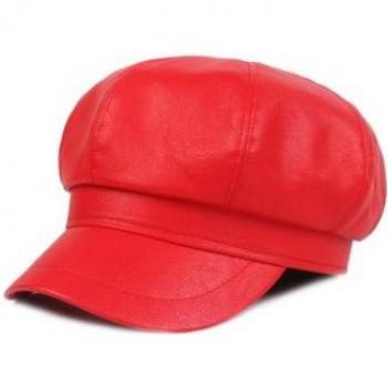Sombrero Snapback de piel sintética para mujer