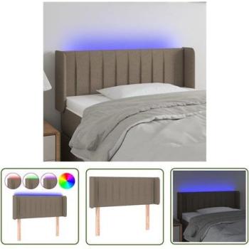 Têtière LED Taupe 83x16x78/88 cm