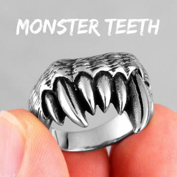 Men's Hip Hop Beast Monster Teeth Ring