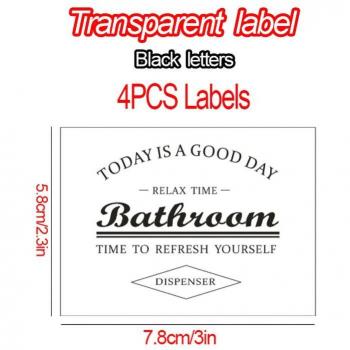 Étiquettes pour accessoires de salle de bains