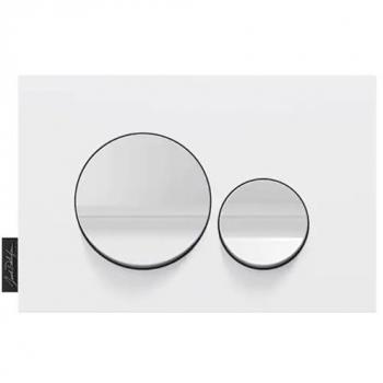 JACOB DELAFON Plaque de commande WC – Blanc éclatant, double contact