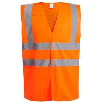 Professional Hi‑Vis Supervisor Vest – Men, Light and Orange
