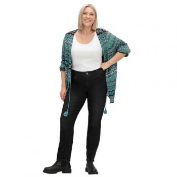 Sheego Jeans im Curvy-Schnitt für Damen, Größe 42, Schwarz