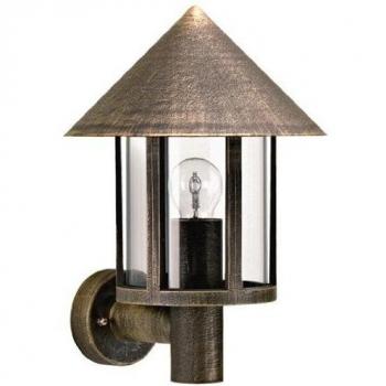 Wandleuchte A-252745, stehend, braun-messing, aus Aluguss, Acrylglas, IP44, E27