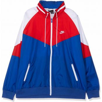 Veste Nike M NSW HE WR JKT HD Homme Indigo Force/University Red/Blanc, Taille M