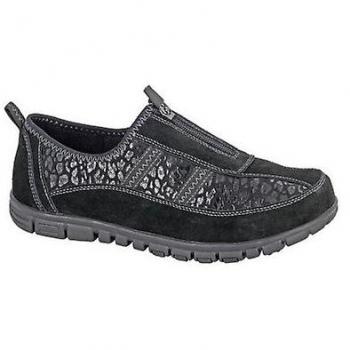 Boulevard Women’s Black Suede Trainers – Extra Wide, UK 9
