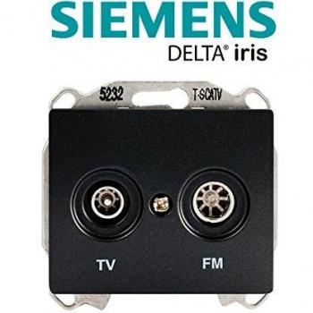 Prise TV/FM Monophasé Anthracite SIEMENS