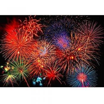 IDEALDECOR Explosion der Farben – 8‑teilige Feuerwerk‑Tapete, 366x254 cm